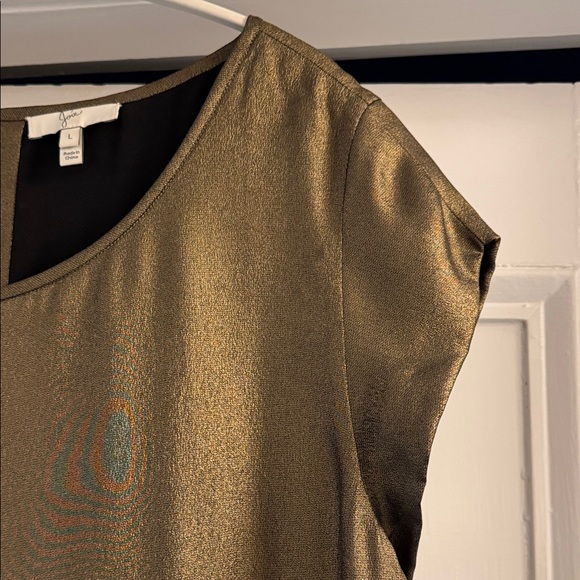 NWOT Joie Metallic Gold dress size large - Picture 3 of 8